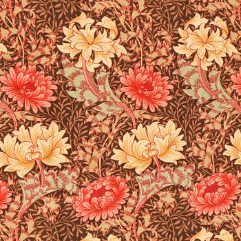 TYG/TYGVÅDER, ett par, "Chrysanthemum Minor", William Morris, omkring 2000.
