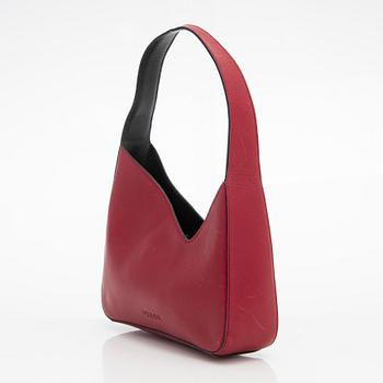 Prada, a leather minibag.