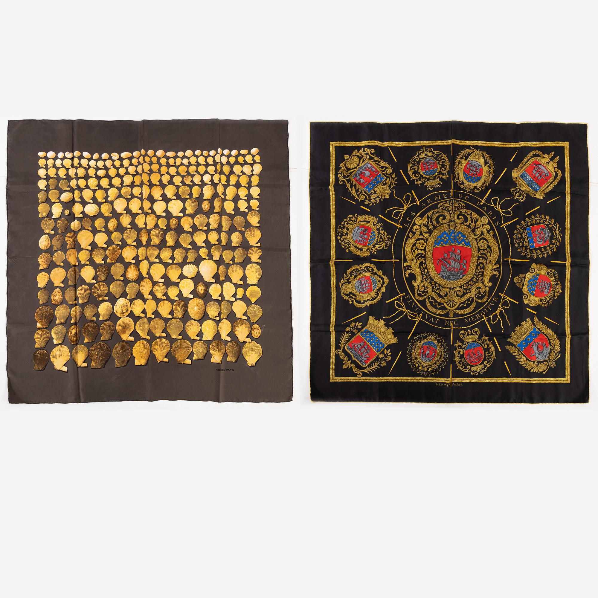 Hermès, scarves, 2 st.