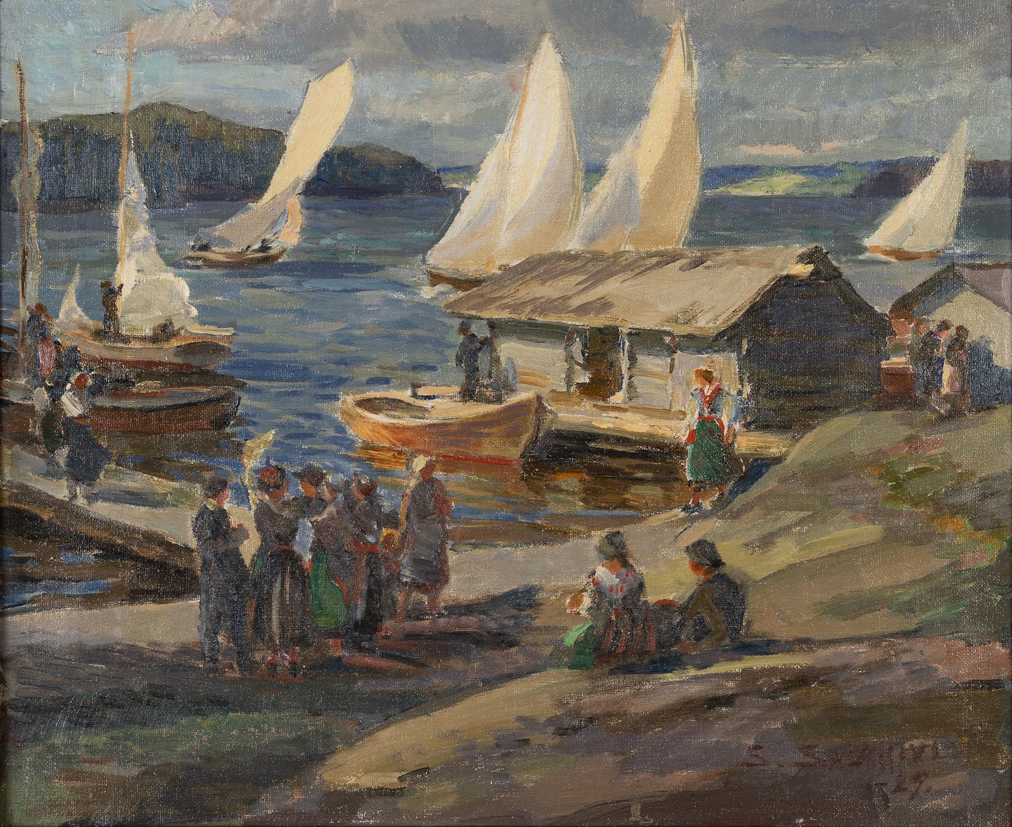 Santeri Salokivi, Sammankomst i skärgården.