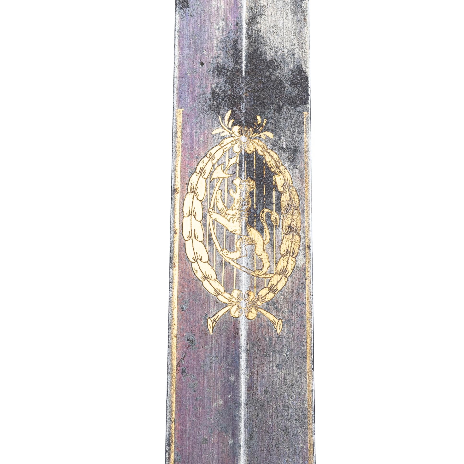Sword, Sweden, for an infantry officer, early 19th century, with scabbard.