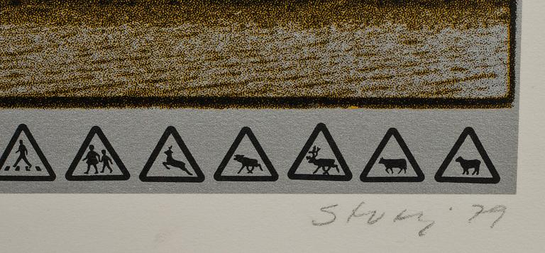 STURE JOHANNESSON, 2 st, grafiska blad, sign o dat 79 numr 19/115.