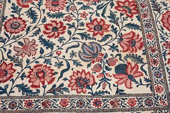 A TEXTILE, a semi-antique/antique Kalamkar (Ghalamkar), probably Esfahan, ca 110 x 109 cm.