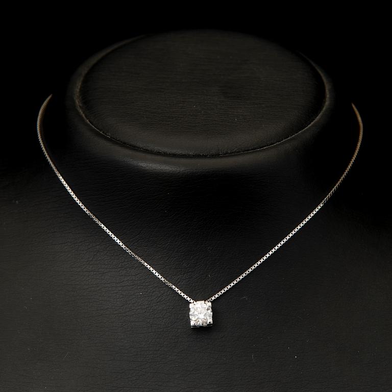 HÄNGE, briljantslipad diamant, 18K vitguld.