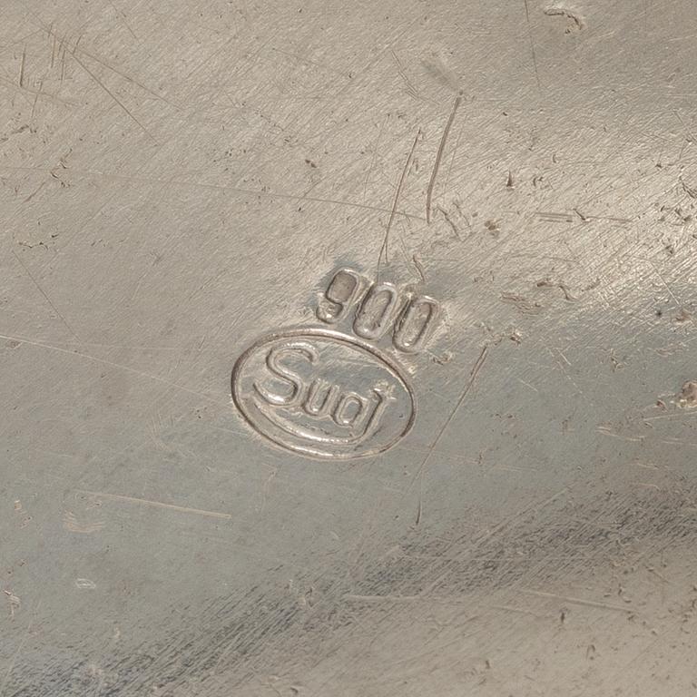 Vase with handles, silver, second half of the 20th century.