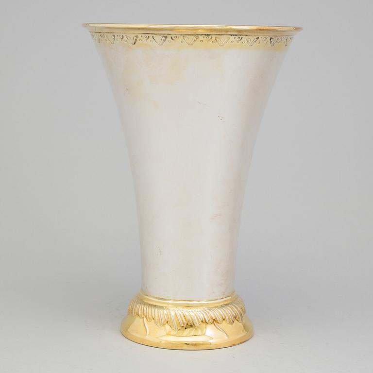 CG HALLBERG, bägare, silver, Stockholm, 1925.