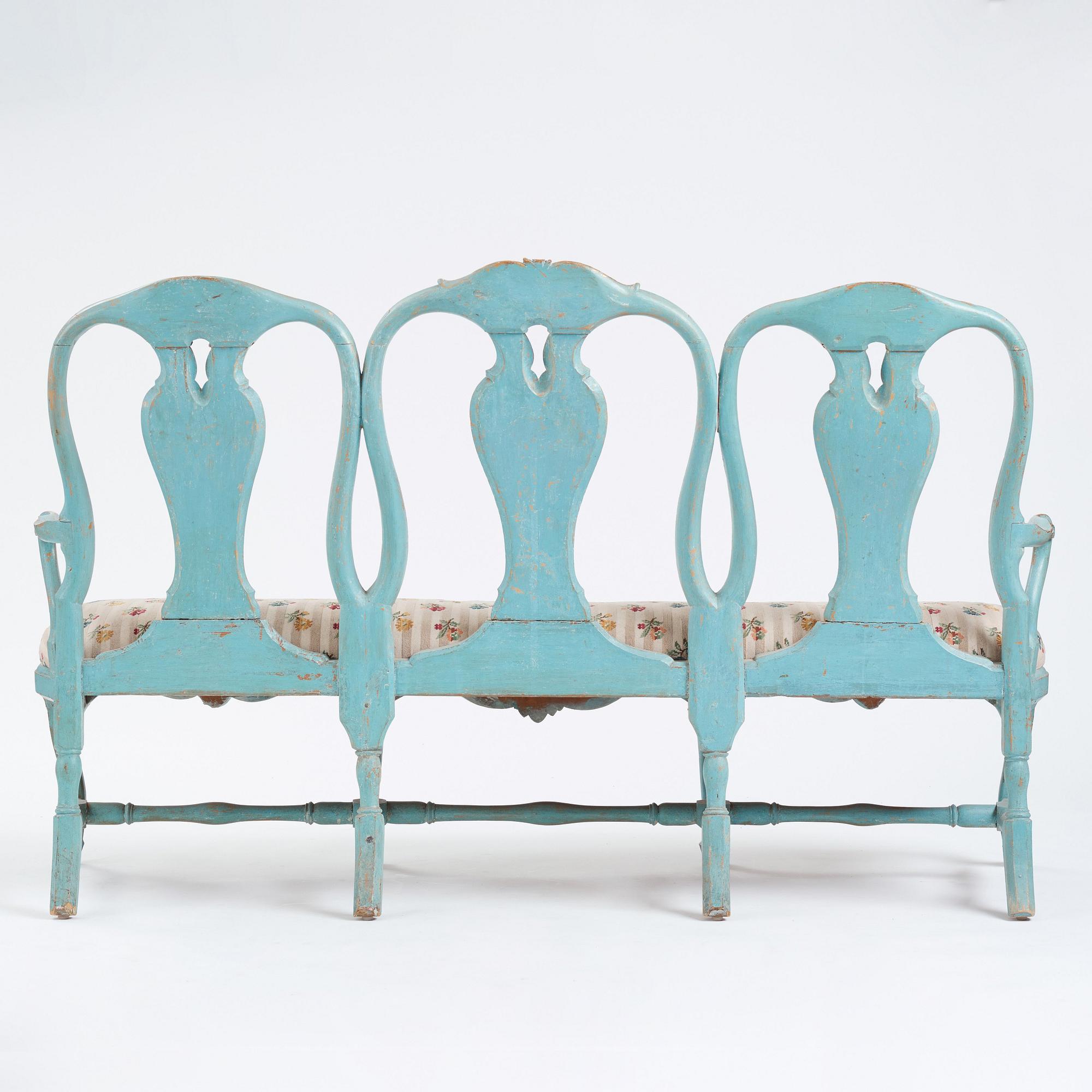 A Swedish Rococo sofa, second part of the 18th century.