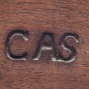 STOL, biedermeier, 1800-talets första hälft. Brännmärkt CAS.