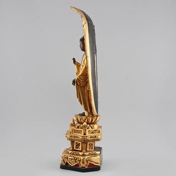 SKULPTUR, trä, orientalisk, omkring år 1900.