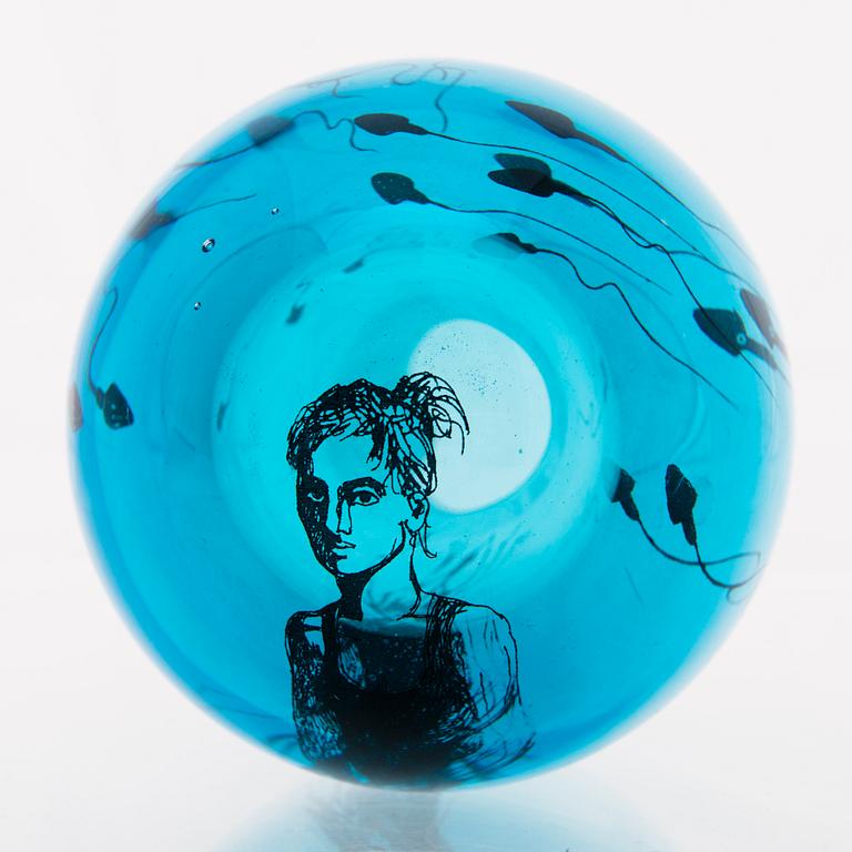 ELLA VARVIO, A glass sculpture, signed Ella Varvio 2016.
