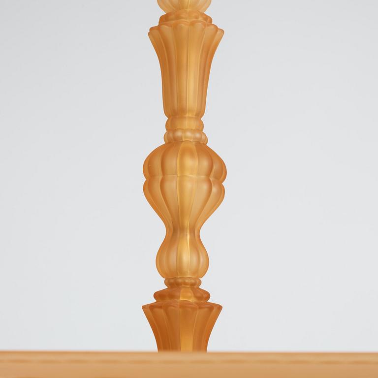 Edward Hald, & Erik Tidstrand, a ceiling lamp, Nordiska Kompaniet & Orrefors, executed ca 1926.