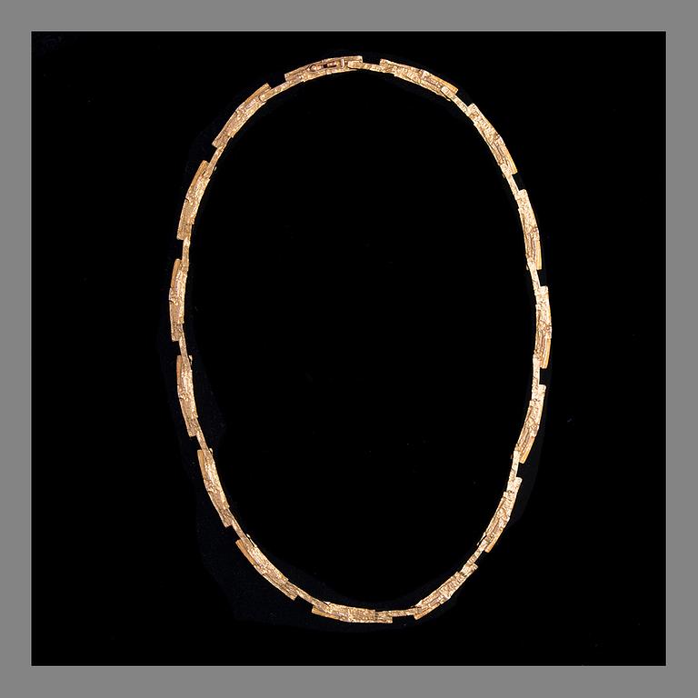 BJÖRN WECKSTRÖM, NECKLACE, Tundra, 14K gold, Lapponia 1979.