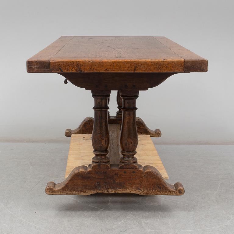 A 19th century oak table.