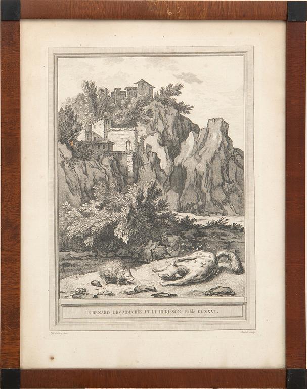 Jean-Baptiste Oudry, after, "Fables by La Fontaine"  27 pcs.