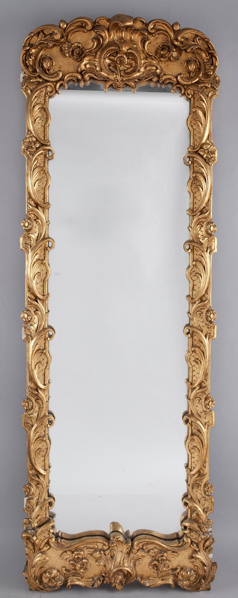 GOLVSPEGEL, nyrokoko, 1800-talets andra hälft.