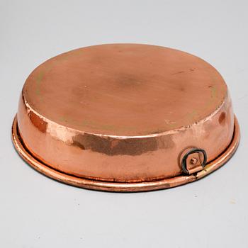 Six pieces of 19th century copper molds.