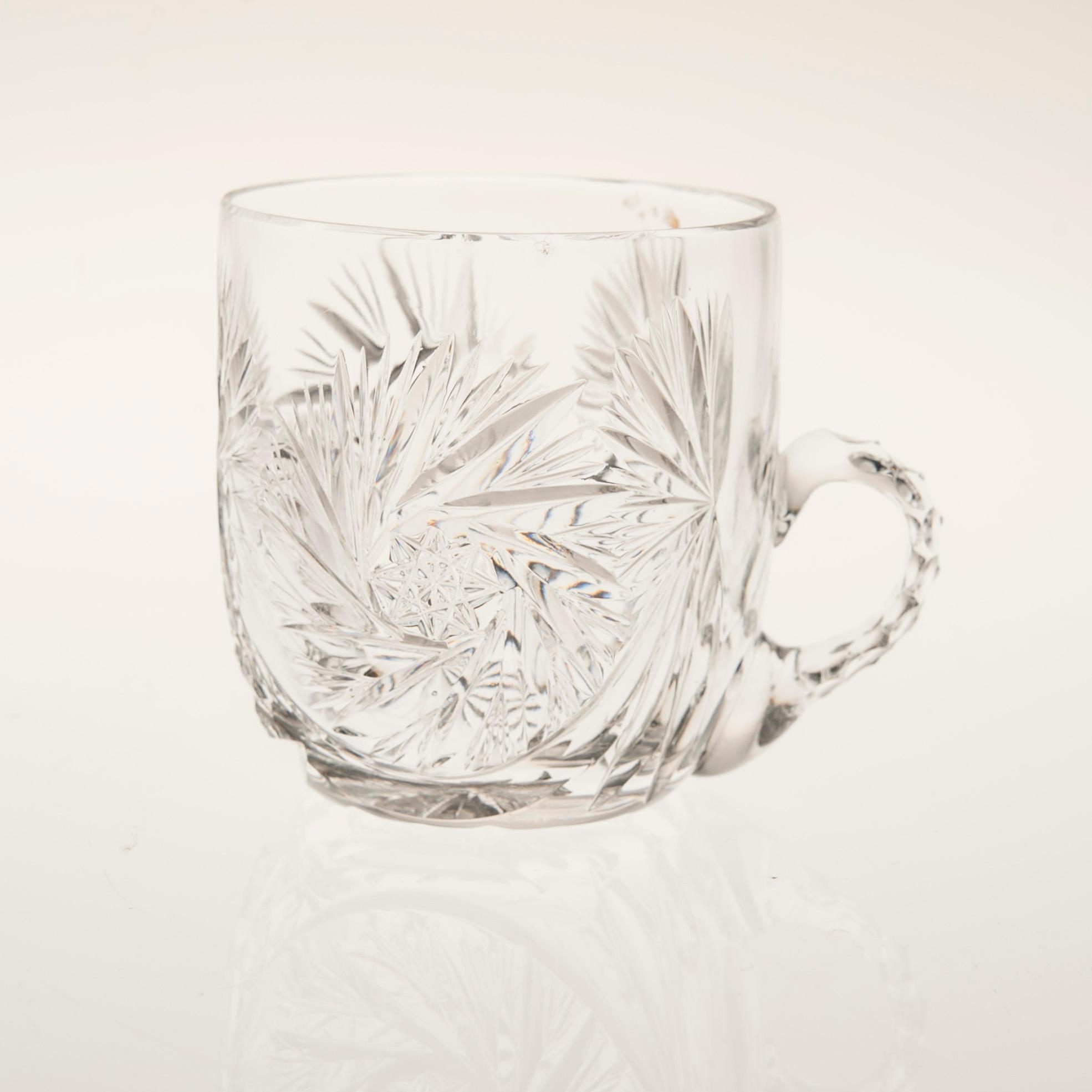 GLÖGGLAS, 11+1 st, och FAT, 12+11 st, glas, 1900-tal.