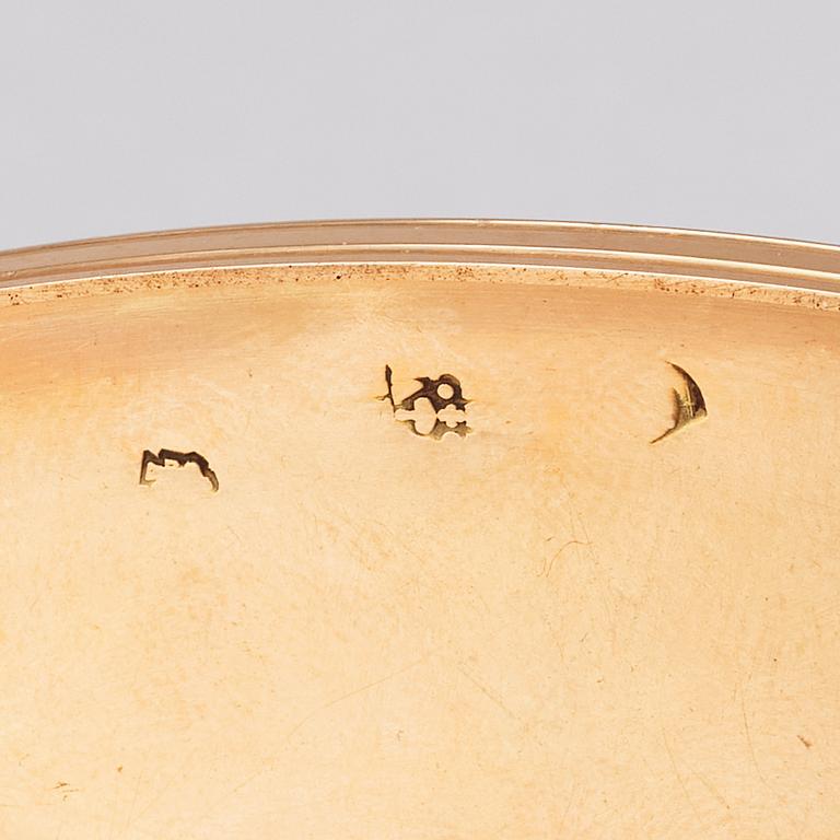 Dosa, guld 18K, Paris 1789-1791, kontrollör Jean-François Kalendrin.