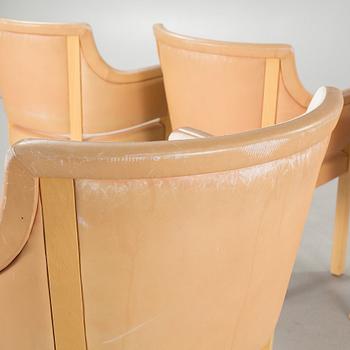 Four "Riksdagen" chairs, designed by Åke Axelsson for Gärsnäs, late 20th cenutry.