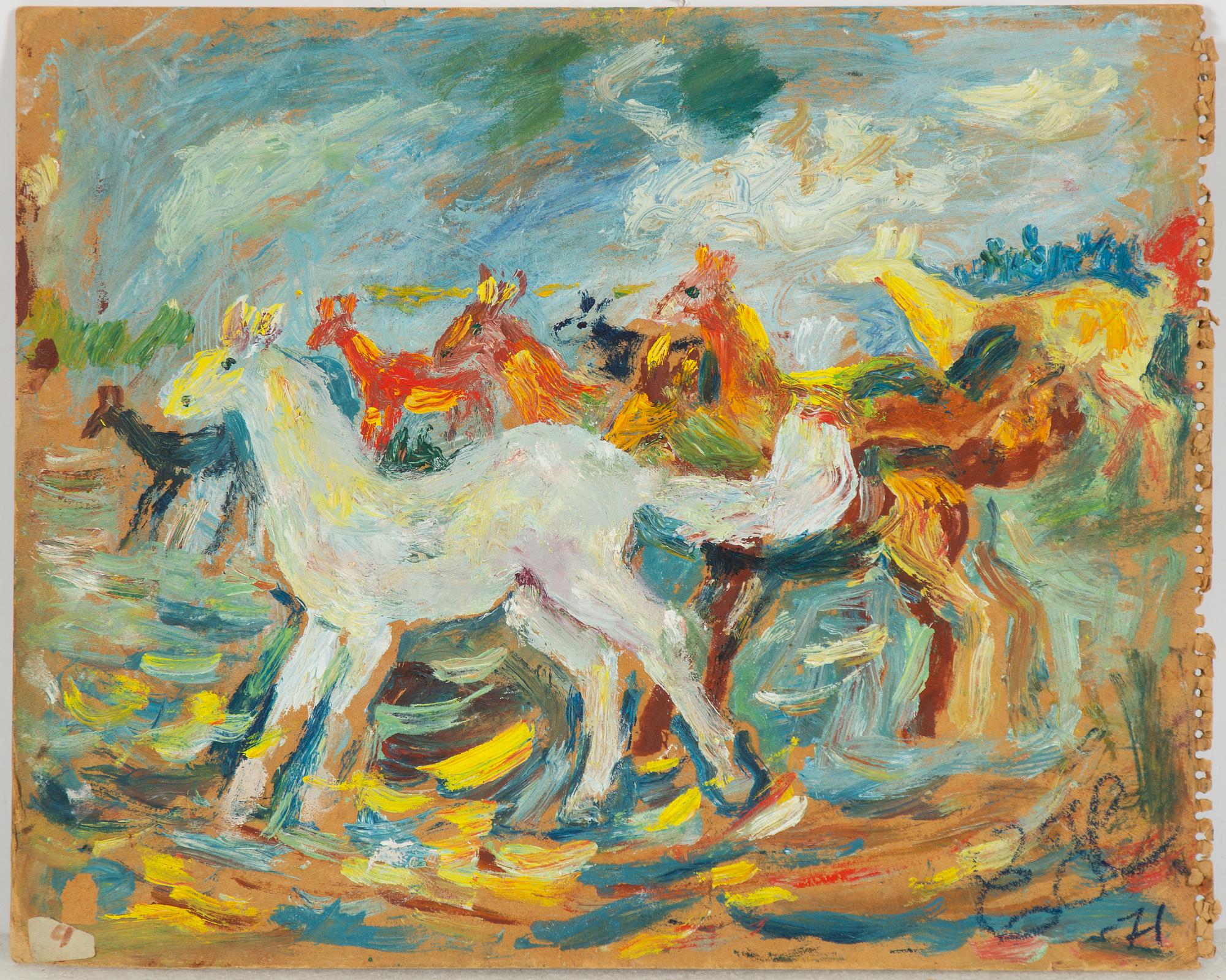 Ester Henning, Landscape from Beckomberga/Horses.