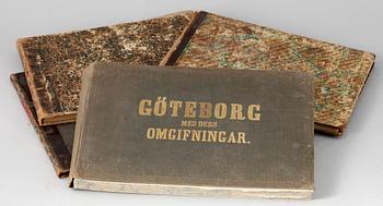 BÖCKER, 4 st, bla "Göteborg med dess omgifningar framställdt i taflor", Göteborg 1859.