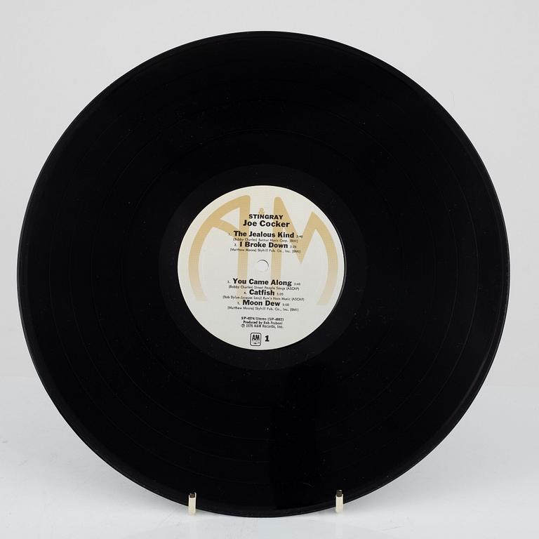 Joe Cocker, "Stingray", LP, signed, 1976.