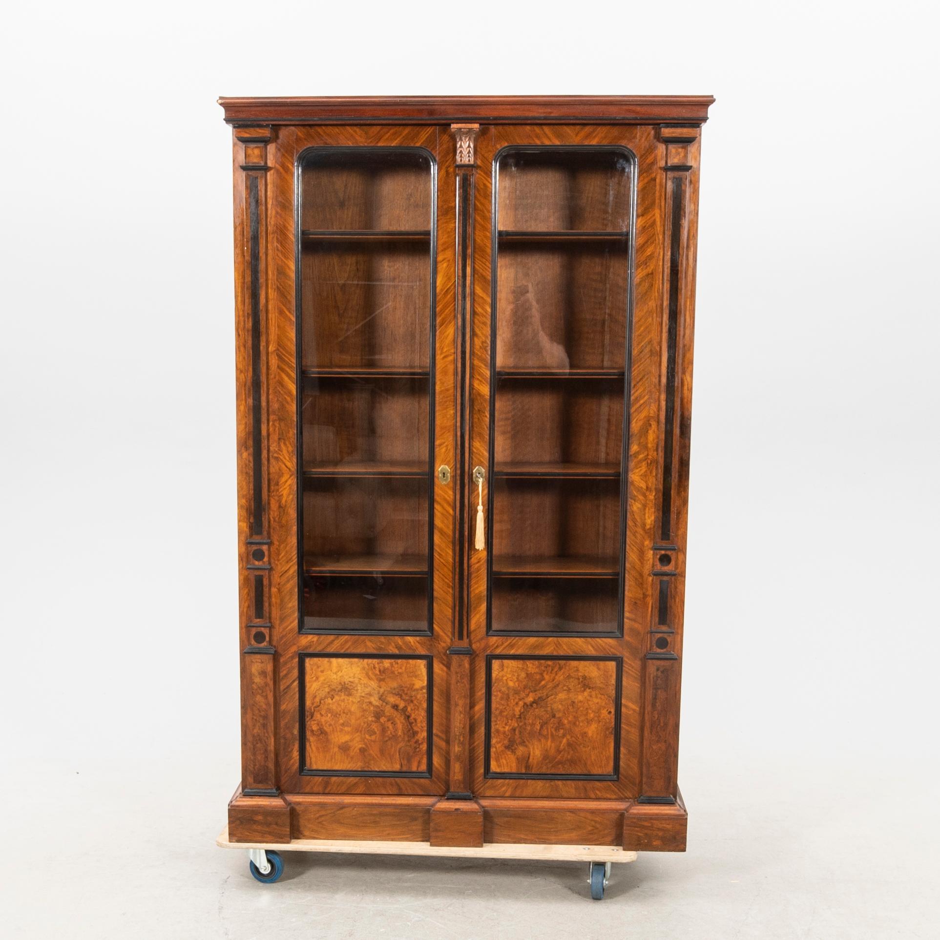 A late Empire mahogany book case.