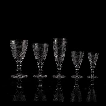 A glass service, 'Elvira Madigan', Kosta. 33 pc.