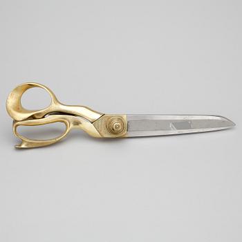 SKRÄDDARSAX, mässing/stål, A.M. Cooke, 115 Cheapside, England, sent 1800-tal.