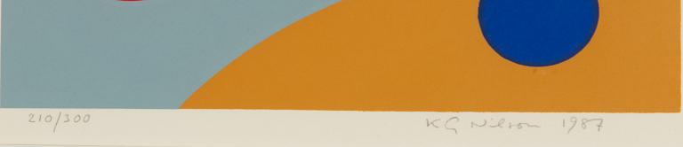 KG Nilson, silkscreen in colours, signed and individually numbered 210/300.