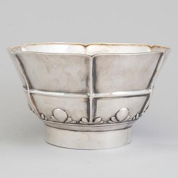 JOHAN ROHDE, skål, sterling silver, jugend, för Firma A Michelsen, Köpenhamn, 1919.