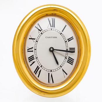 Cartier, bordsur / väckarklocka, 90 x 74 mm.