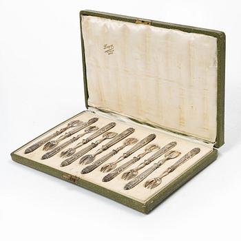 Louis Coignet, ostrongafflar, silver, 12 st, Paris, Frankrike, 1889-93.