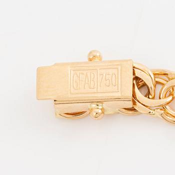 Collier 18K guld, doserad bismarck.