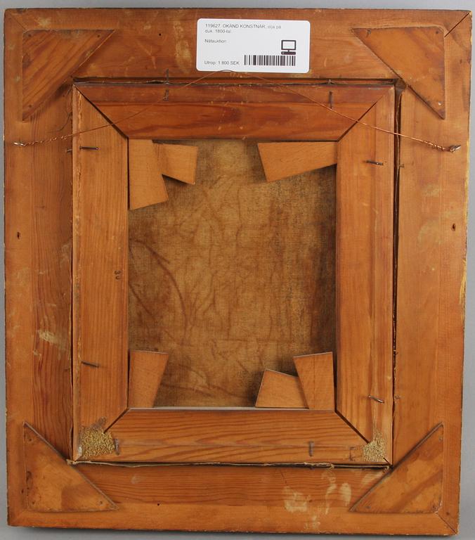 OKÄND KONSTNÄR, olja på duk. 1800-tal.