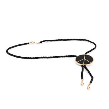 447. MOSCHINO, a peace-sign necklace.