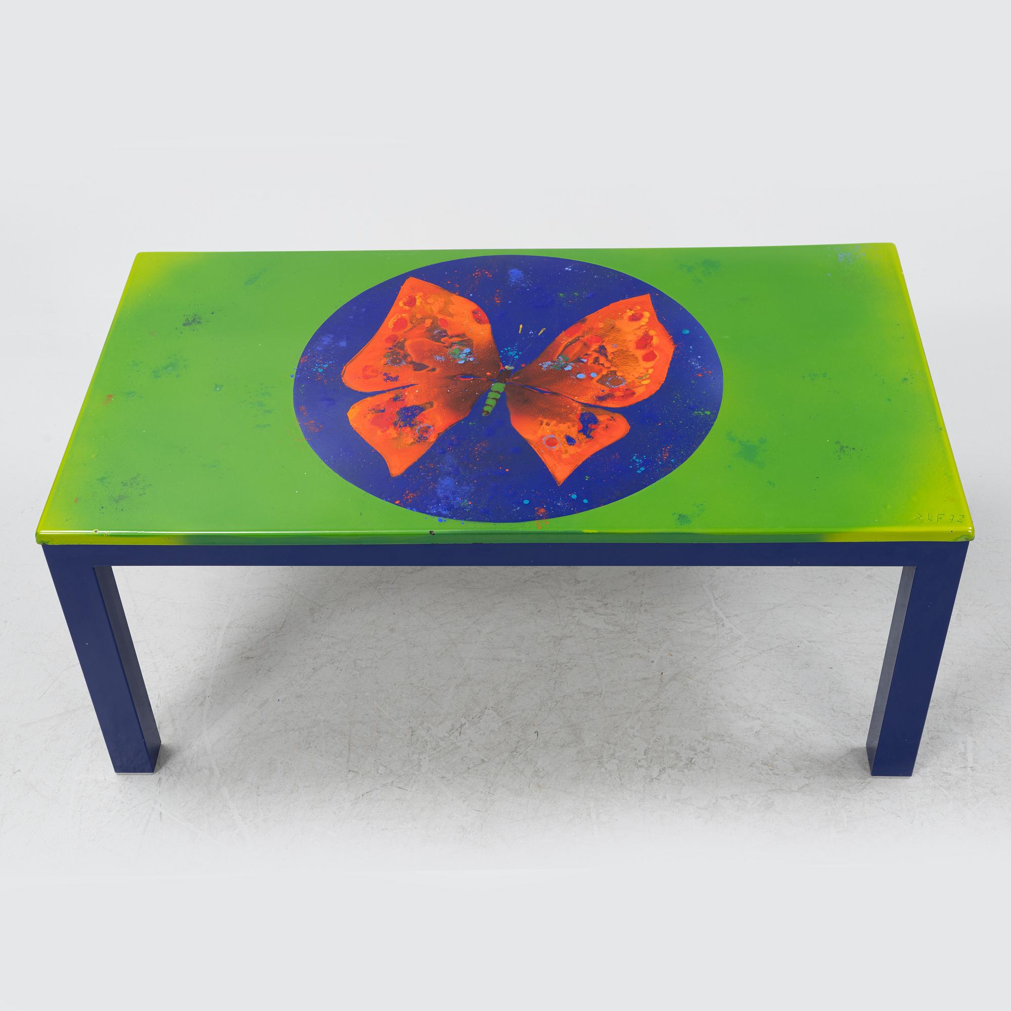Alf Olsson, bord, emalj, 1972.