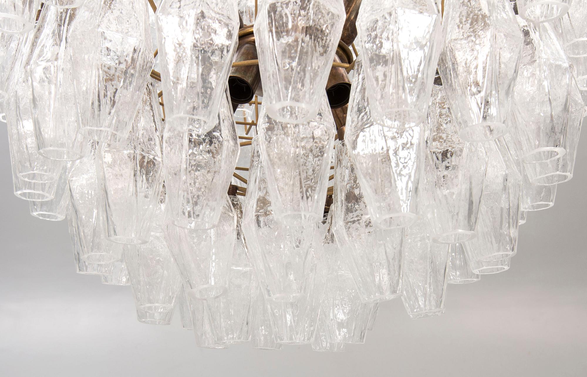 Carlo Scarpa, taklampa, "Polyhedra", Venini, Murano, Italien 1900-talets andra hälft.