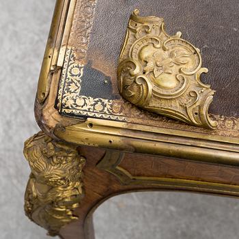 A French Louis XV-style writing desk, second half of the 19th century.