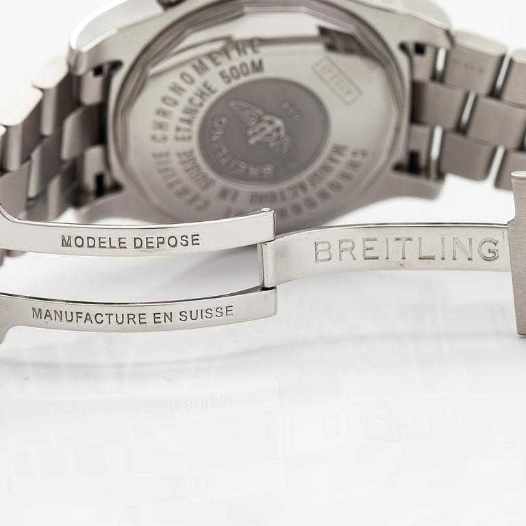 Breitling, Superocean, chronometre, 500m, wristwatch, 44 mm.