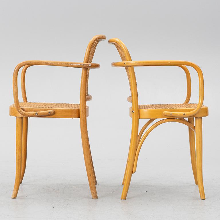 A matched pair of armchairs from Thonet, circa 1900 and late 20th Century.