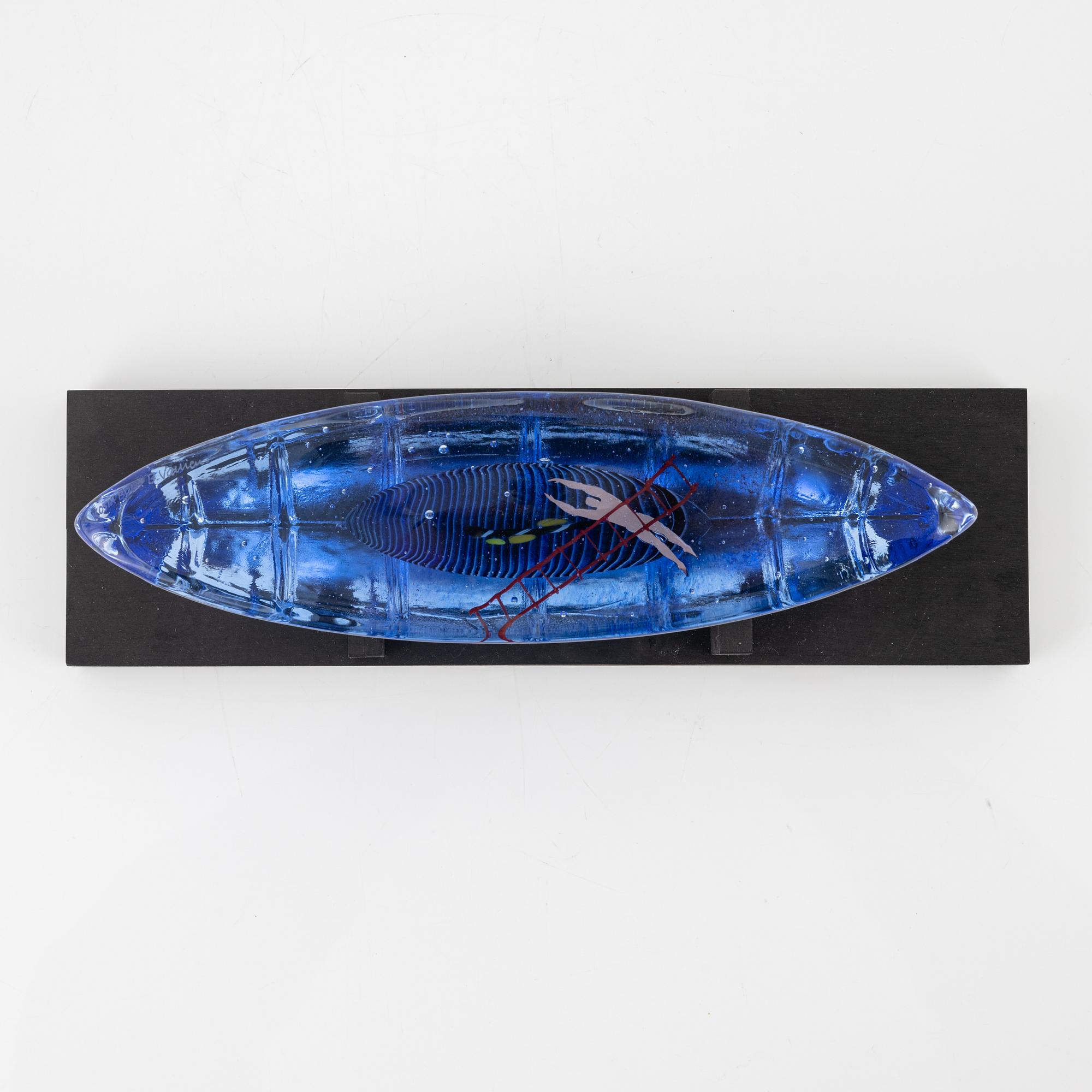 Bertil Vallien, a glass sculpture, signed. Limited edition.