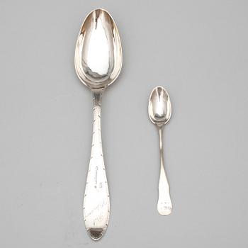 PARTI SILVER, 6 delar, bla K. Anderson. 1800-1900-tal. Tot ca 255 gram.