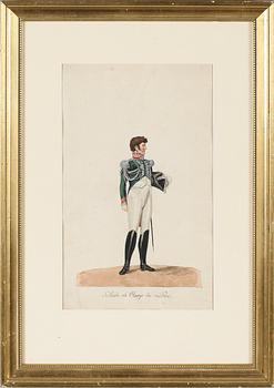 OKÄND KONSTNÄR, akvarell, 1800-tal.