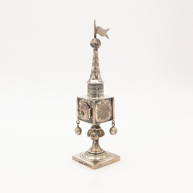 Spice tower, Judaica, silver, 19th century.