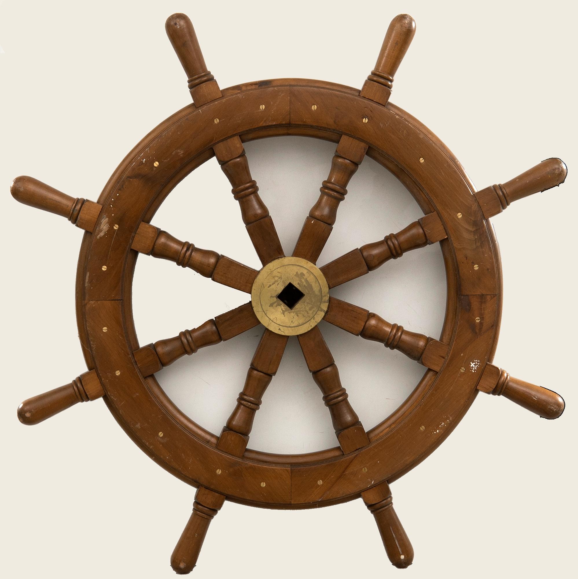 Steering wheel for a boat, first half of the 20th century.