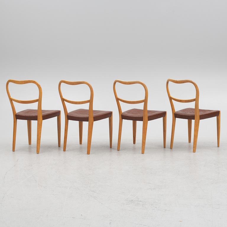 Axel Larsson, four chairs, 'Serie 1300', SMF, Bodafors, 1930s.