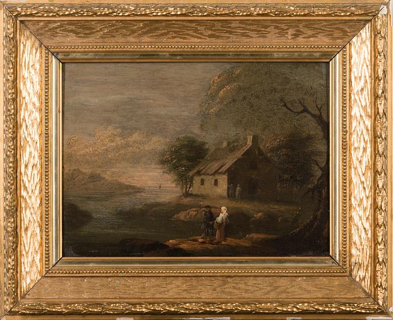 NILS SCHILLMARK, tillskriven, olja på pannå, märkt bakom Schillmark och daterad 1777.