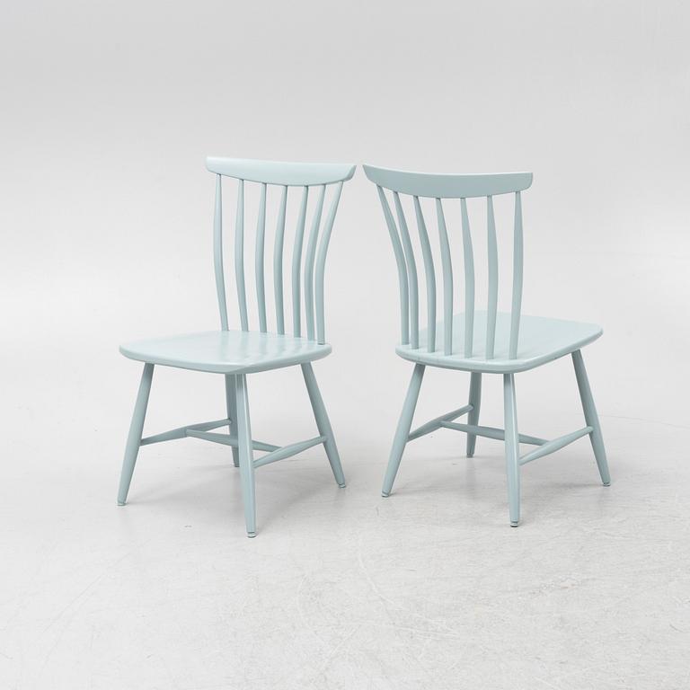 Gunnar Eklöf, stolar, 6 st, "Åkerblom", Nässjö Stolfabrik. 1900-talets mitt.