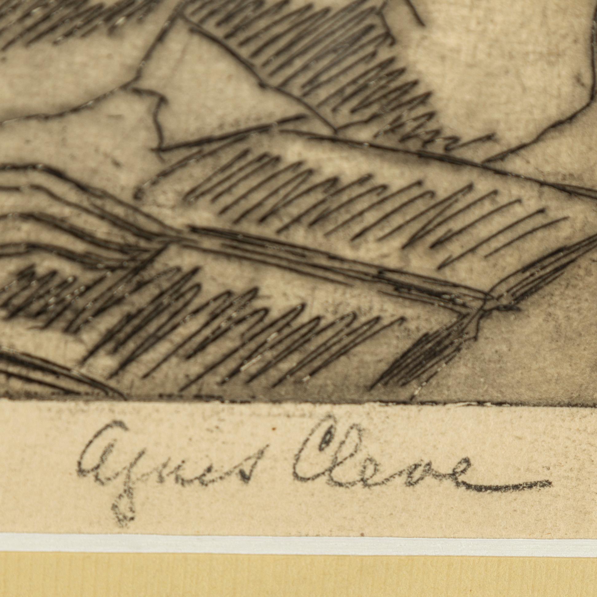 AGNES CLEVE, etching, signed Agnes Cleve and dated 1910.